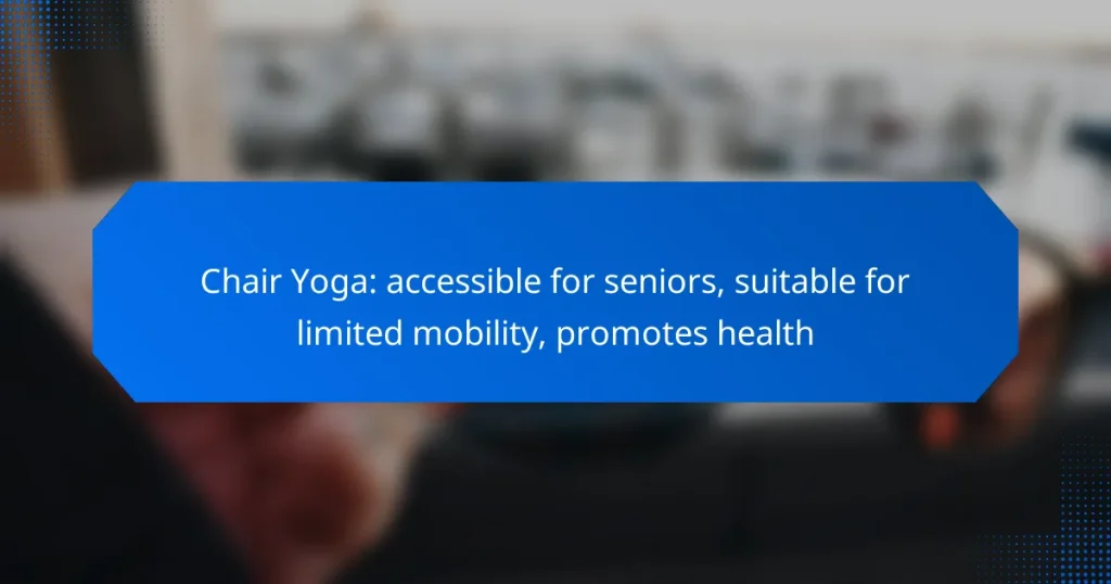 Chair Yoga: accessible for seniors, suitable for limited mobility, promotes health