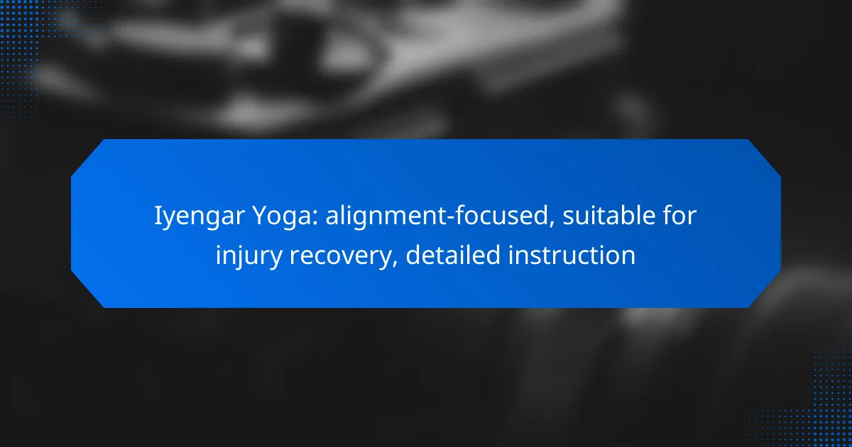 Iyengar Yoga: alignment-focused, suitable for injury recovery, detailed instruction