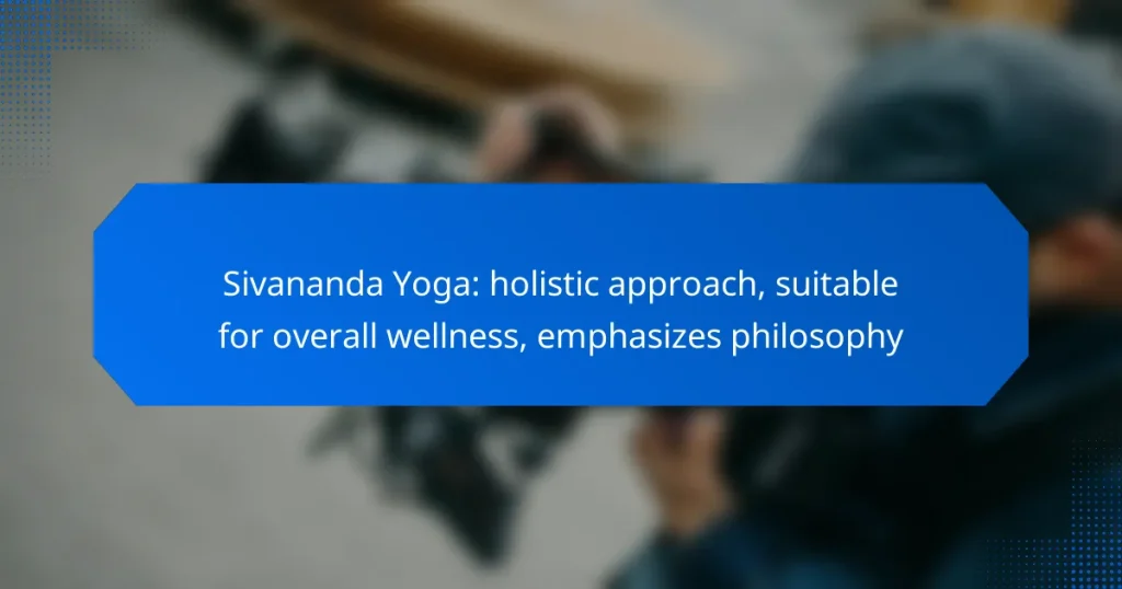 Sivananda Yoga: holistic approach, suitable for overall wellness, emphasizes philosophy