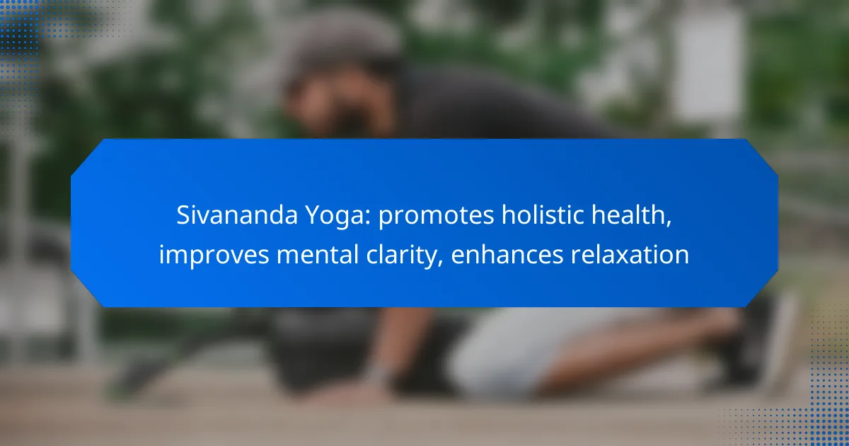 Sivananda Yoga: promotes holistic health, improves mental clarity, enhances relaxation