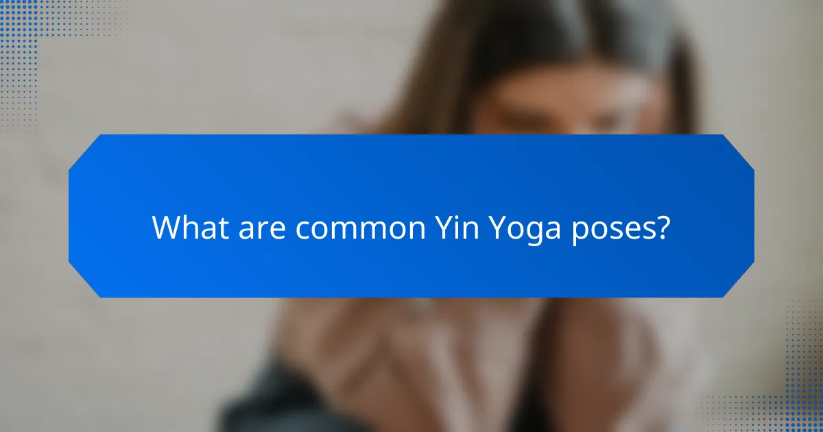 What are common Yin Yoga poses?