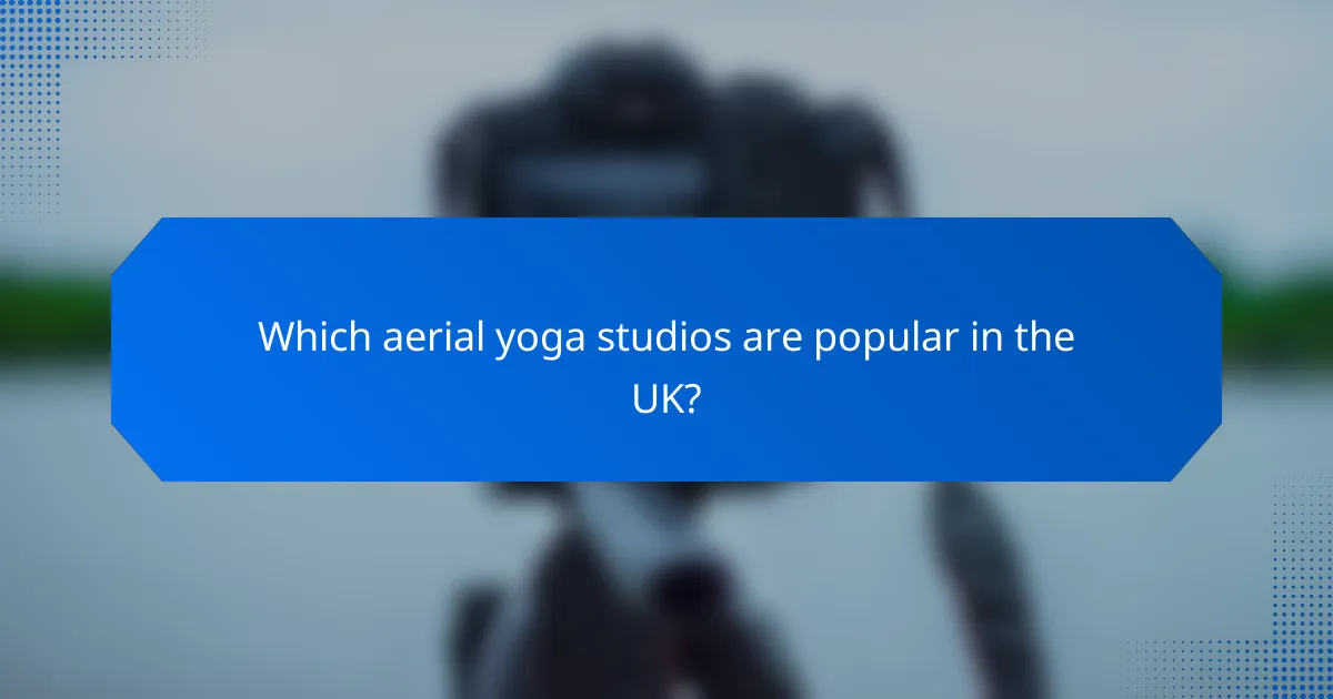 Which aerial yoga studios are popular in the UK?